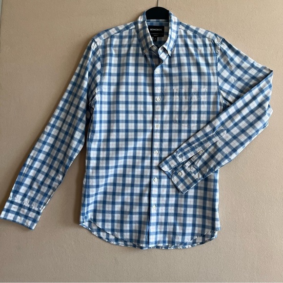 Bonobos NEW Tailored Fit Rooney Plaid Washed Button Down Shirt Size M - Picture 1 of 14
